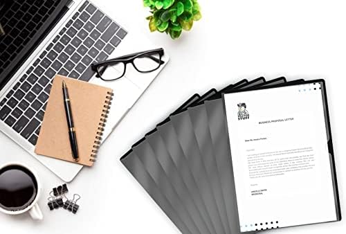 Black Vinyl Folders, Heavy Duty Plastic Folders with Clear Front Pocket, Doctor Stuff, Letter Size L-Type Document Holder for Home, Office and Medical, Pack of 50 - Image 5