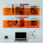 ROYALITA 2-Pack Acrylic Magazine Holder Brochure Holder, Orange 36 Inch - Image 3
