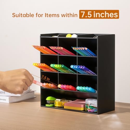 BEYGORM Acrylic Vertical Marker Organizer for 150 Markers, Desk Orgaizer - Image 3