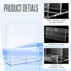 Marspark 6 Pcs Acrylic Brochure Holders with Business Card Holder - Image 3