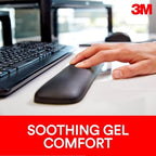 3M Gel Wrist Rest for Keyboards, Soothing 3M Gel Technology and Satin Smooth Cover for All Day Comfort and Support, Durable and Easy to Clean, 19", Black (WR85B) - Image 3