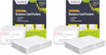 Juvale Business Card Holder Sleeves - Secure Adhesive Pockets - Index Card Holder for Notes - Storage Bin Labels & Clear Pocket Sleeves - Clear Plastic, 3.75 x 2 in, Pack of 200 by Juvale