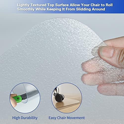 Amyracel Office Chair Mat, 36" x 48" Easy Glide Plastic Floor Mat, Clear Computer Desk Chair Mat for Hardwood Floor - Image 5