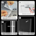 Acrylic Brochure Pamphlet Holder, 3 Magazine Holders and 12 Pamphlet Holders, Clear Brochure Display Holder Wall Mount, Trifold Flyer Rack, Literature Storage Rack for Home, Offices, Waiting Room - Image 3