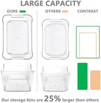 Tiawudi 12 Pack Plastic Storage Bins, Multi-Use Organizer Bins, Pantry Organizer, Clear Storage Containers for Home, Kitchen, Office, Cabinet, Shelf and Fridge Organization - Image 3