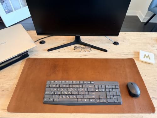 Rovelis Full-Grain Leather Desk Mat, 31”×15” - Image 3