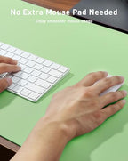 Aothia Faux Leather Desk Mat - Large Mouse Pad, Non-Slip PU Leather Blotter, Waterproof Writing Surface for Office and Home (Foam Green, 63" x 17") - Image 4