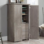 Sauder Miscellaneous Storage Craft & Sewing Armoire, L: 35.112" x W: 21.81" x H: 61.58", Mystic Oak - Image 5