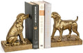 Decorative Bookends for Shelves, Labrador Dog Book Ends for Heavy Books, Lab Dog Statues Bookends for Heavy Books with Anti-Slip Base Book Holders for Home Office Decor (Gold) by MXARLTR