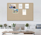 Large Bulletin Board 48" x 36", Felt Pin Board, Beige Brown - Image 6