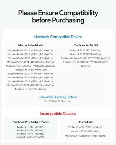 MacBook Docking Station Dual Monitor 4K@60Hz for MacBook Pro/Air M5/M4 - Image 3