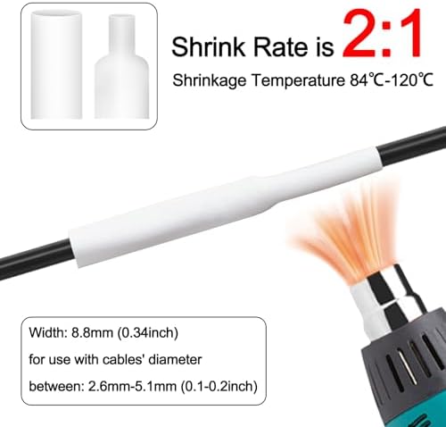 10 Pack Compatible with HSe-221 HSe221 8.8mm 0.34'' Heat Shrink Tube HS221 - Image 2