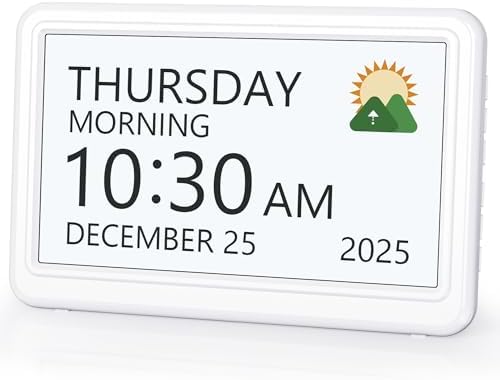 Digital Clock with Date and Week for Seniors, Alzheimer's Dementia Clock by Roxicosly