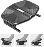 PEGZONE Footrest for Under Desk with Massage, Adjustable Tilt, Steel Base by Pegzone