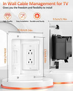 Elecpow in Wall Cable Management Kit, Hide TV Power Cables & Low Voltage Wires Behind The Wall, Recessed Outlet for Wall Mounting TV - Image 6