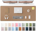 YSAGi Leather Desk Pad Protector, Office Desk Mat, Large Mouse Pad, Non-Slip PU Leather Desk Blotter, Laptop Desk Pad, Waterproof Desk Writing Pad for Office and Home (Khaki,55" x 17.2") by YSAGi