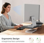AFOOYO LED Dual Monitor Stand Riser for 2 Monitors,Office Desktop Wooden Stand Adjustable Length and Angle 3 Shelf,Extra Long Multifunctional Stand up to 39.3" for Computer,Laptop,TV,Black - Image 6