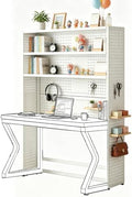 Freestanding Bookshelf with Pegboard, Large Nail Board Display Rack by Unknown