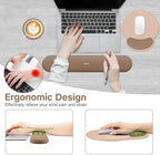 MOSISO Wrist Rest Support for Mouse Pad&Keyboard Set, Mocha - Image 3