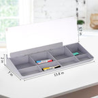 DOLLAR BOSS Glass Desk Whiteboard Small Dry Erase Board, Grey - Image 5