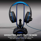 ENHANCE PC Gaming Headset Stand with Mouse Bungee - RGB Headphone Holder, 2 USB Ports, 7 LED Color Modes, Compatible with Desktops, Keyboards, Headphones - Image 3