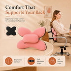 Lumbar Support Pillow for Office Chair & Car, Desk Chair Back Cushion,,Pink - Image 2