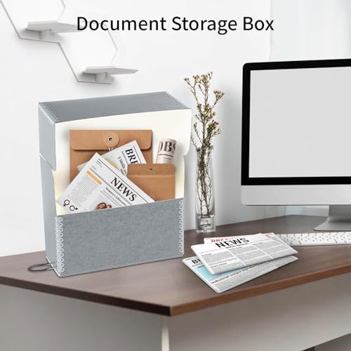 Lineco Archival Document Storage Box, Gray, 12.5" x 10.5" x 5" - Image 6