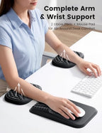 Vaydeer Ergonomic Mouse Pad with Wrist Rest and 2 Pcs Elbow Rest Pads - Image 2