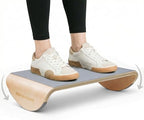 Wood Under Desk Footrest, Ergonomic Rocking Foot Rest, Non-Slip Curved Base - Image 4