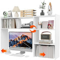 Aetheris Desktop Bookshelf, 43”Adjustable Office Desktop Organizer Shelf, Countertop Storage Hutch with 4 Shelves for Computer Desk, Adjustable Desk Hutch, Wooden Desktop Bookcase by Unknown