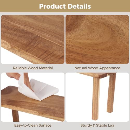 15 Inches Acacia Wooden Desktop Organizer Shelf, Cabinet Riser & Counter Display Stand for Top of Desk Home Office Kitchen Coffee Table Display Stand - Image 3