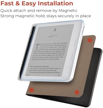 Case for Kobo Libra Colour, 2-in-1 Magnetic Removable Protective Cover with Pen Holder (Black) - Image 3