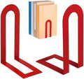 Chunful 6 Pcs Red Metal BookEnds Shelves, 7.5 x 5.75 x 3.5 in by Chunful