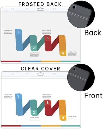 AKONEGE 12PCS Hard Sheet Protectors 8.5 x 11 Waterproof Resealable Zip Page Protectors Clear Hard Plastic Sleeves for Photos Birth Certificate, Heavy Duty Document Holder Wall Sign Holder, Horizontal - Image 5