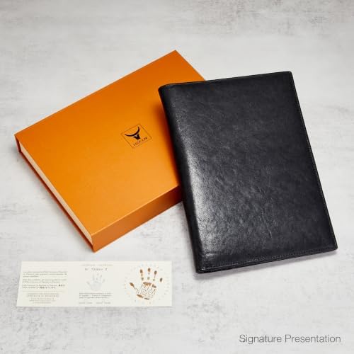 HISCOW Slim Leather Junior Padfolio, 5x8 Notepad Cover, Veg-Tanned Noir - Image 7