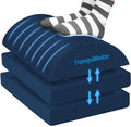 TranquilRelax Foot Rest Under Desk, 3-Height Adjustable Foot Stool, Blue by Unknown