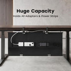 No Drill Under Desk Cable Management Tray, 36 Inch, Black - Image 2