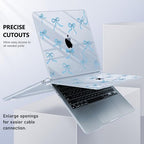 May Chen for MacBook Air 15 inch Case M5 M4 M3 M2 2026 2024-2023, Model A3448 A3241 A3114 A2941, Closes Seamlessly Hard Shell Laptop Cover with Keyboard Cover, Blue Bows P720 - Image 6