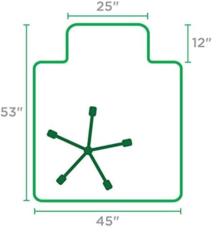 Dimex Office Chair Mat for Low‑Pile Carpet – 45" x 53" Clear Desk Floor Protector with Lip, Smooth Glide PVC for Rolling Chairs - Image 4