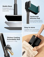 Viozon Tablet Floor Stand-Flexible Long Arm Tablet&Phone Holder,360° Angle Adjustable,Aluminum Alloy,Bedside,Sofaside,Desk,Compatible with 3.5-11 inches iPad,Kindle, iPhone 16 15 Plus/Pro Max -Black - Image 5