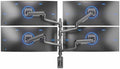 VIVO Quad Ultrawide Wall Mount, Heavy Duty Pneumatic Arm Monitor Station, Fits Four 38 inch Screens, Pneumatic Height Adjustment and 140lb Weight Capacity, Black, MOUNT-V400D by VIVO
