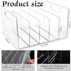 Affrolling 2 Pcs Acrylic File Organizer 5 Slots Clear Desktop File Collator Sturdy Acrylic File Folder Holder for Mail Letter Paper Document Office Home - Image 2