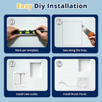 in Wall Cable Management Kit, TV Cable Hider Wall Kit, Hide Messy Wires, Recessed Outlet Box with 9.8FT Cord for Wall Mount TV, Home Theater, Cords Organizer, Living Room, Family Room, Office - Image 7