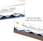 ARTBLOX Personalized Acrylic Desk Name Plate, Mountain Design, Card Holder - Image 4