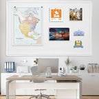 Large Bulletin Board 60" x 36" Felt Cork Board,Decor Pin Board, Warm White - Image 5