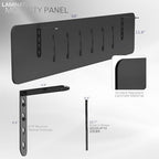 VIVO Laminate 59 x 12 inch Modesty Panel for Office Desk, 3 Configuration Options, Cable Management Organizer, Black, PP-LM60-B - Image 3