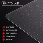 Kuyal Office Chair Mat for Carpet, Clear Heavy Duty Computer Chair Mat - Image 5