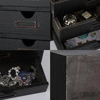 Small Wooden Drawers Wooden Box with Drawer, Black 5 Wood Drawer - Image 6