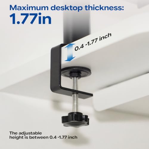 2-Tier Carbon Steel Clamp-On No Drill Desk Storage Organizer Shelf - Image 5