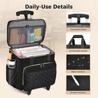 Ytonet 15.6" Teacher Rolling Bag with Insulated Lunch Bag, Bag with Wheels - Image 6